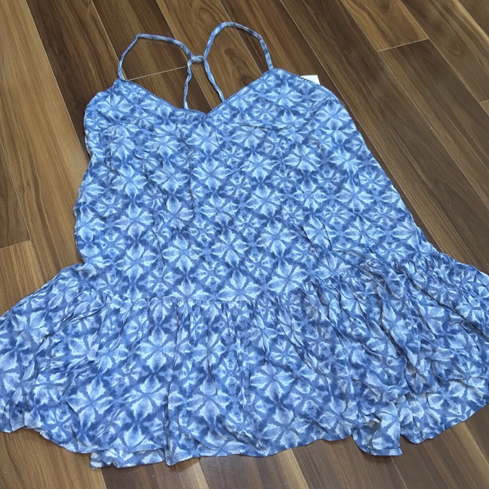 XXL Arizona navy tie dye sundress dress ruffle